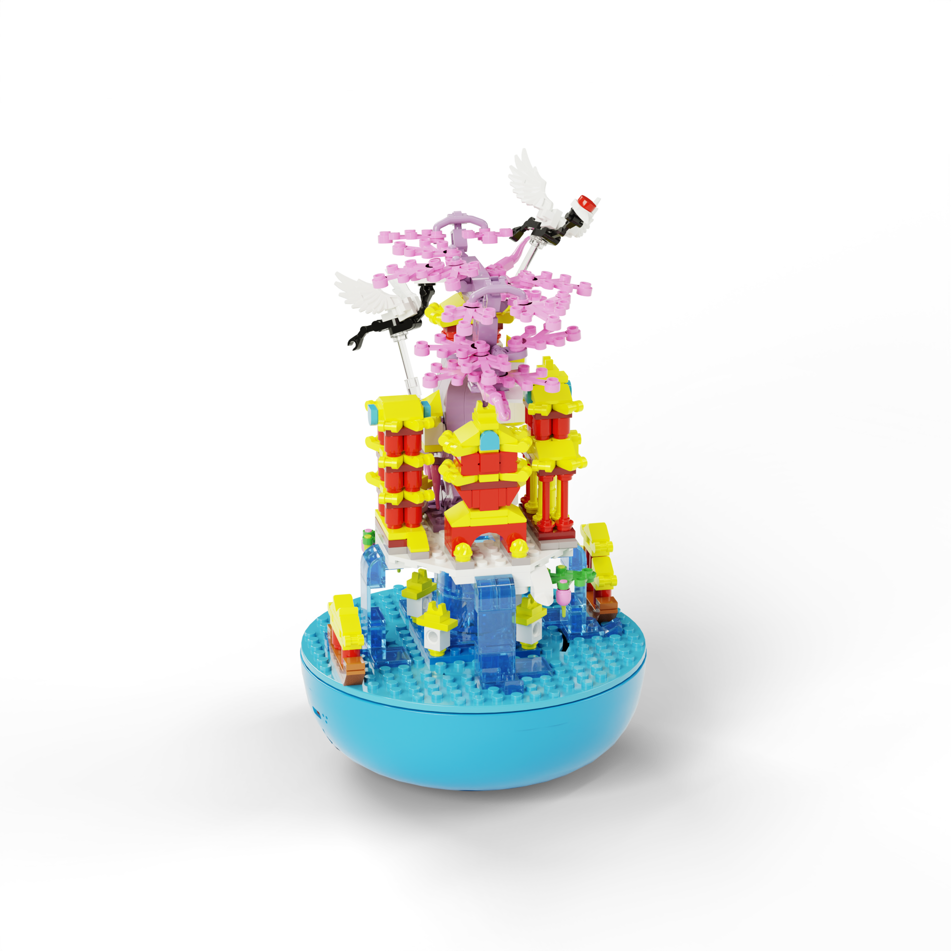 Dreamy Pagoda Blossom Building Block Set