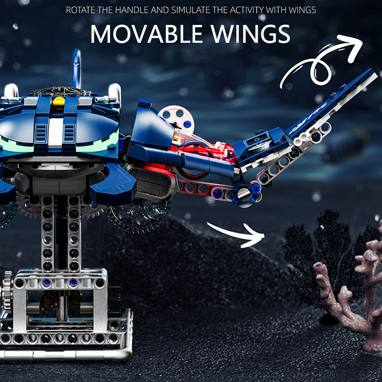 Mechanical Manta Ray Building Set | STEM toys, Technical Model with Lights