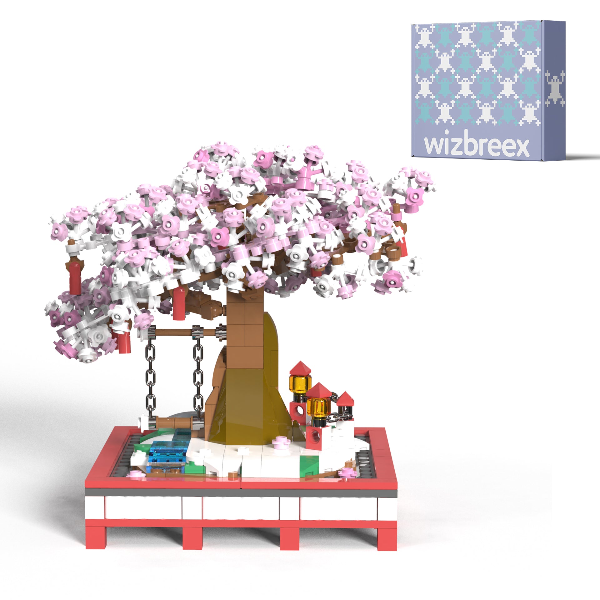 SAKURA GARDEN DESK DECOR, SAKURA TREE BUILDING SET, MINIATURE CHERRY BLOSSOM BONSAI, 648+ PIECES, SUITABLE FOR AGES 6+