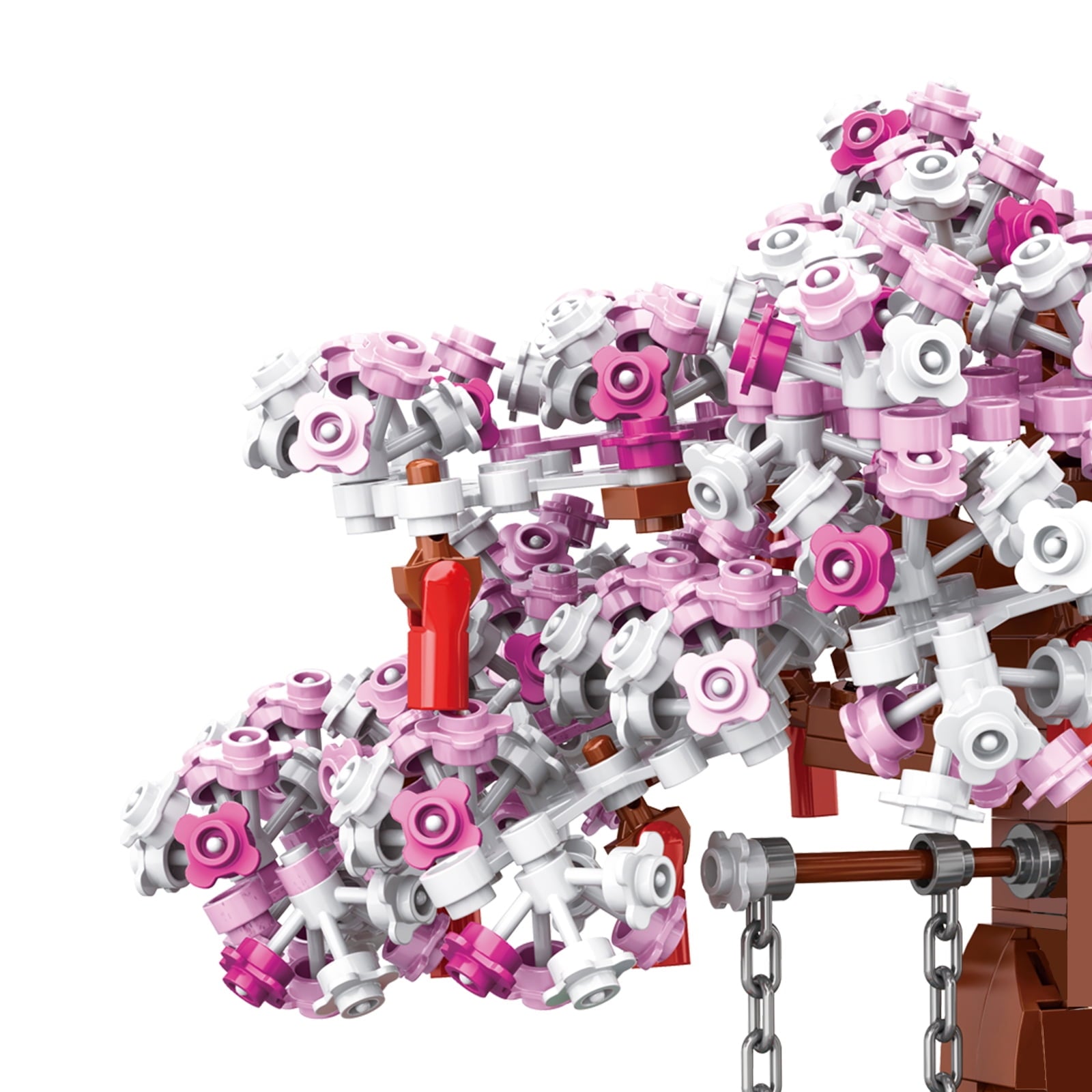 SAKURA GARDEN DESK DECOR, SAKURA TREE BUILDING SET, MINIATURE CHERRY BLOSSOM BONSAI, 648+ PIECES, SUITABLE FOR AGES 6+