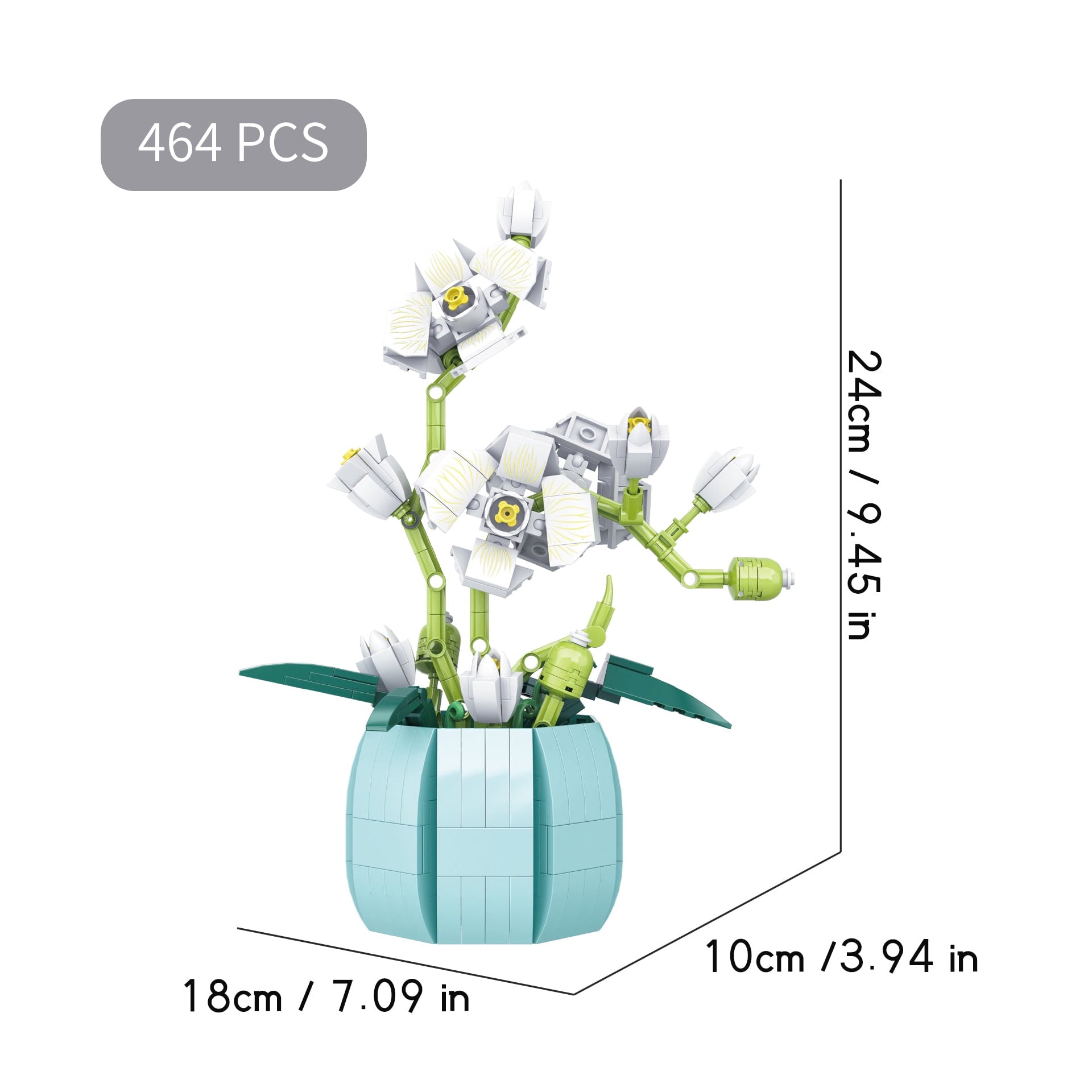 ORCHID BONSAI BOUQUET ASSEMBLY KIT, BONSAI TREE CREATIVE PROJECT, BLOOMING ELEGANCE DESK DECOR, 464+ PIECES, AGES 6+