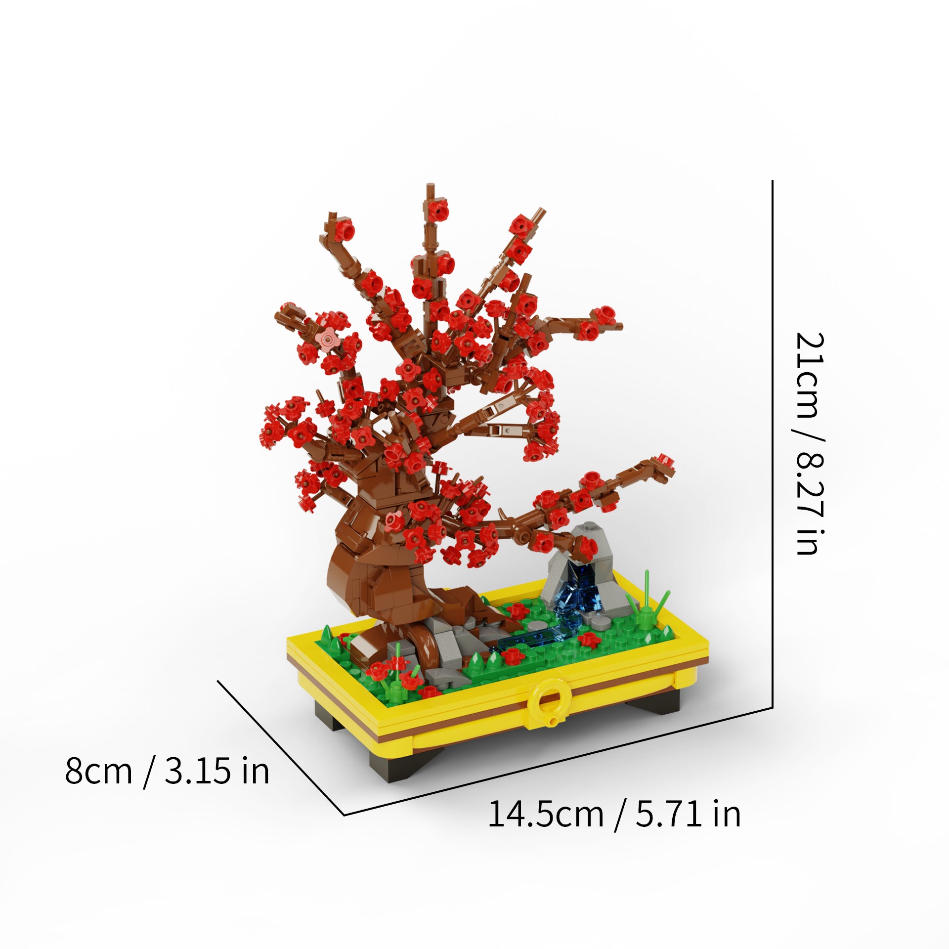 Plum Blossom Brick Art Desk Decor