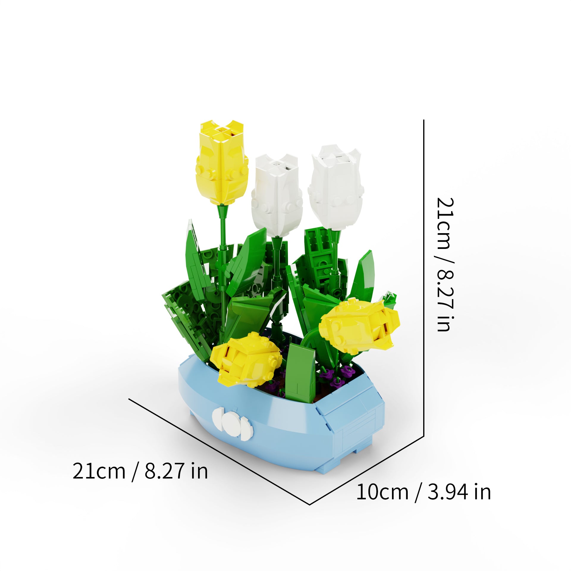 Tulip Brick Art Desk Decor