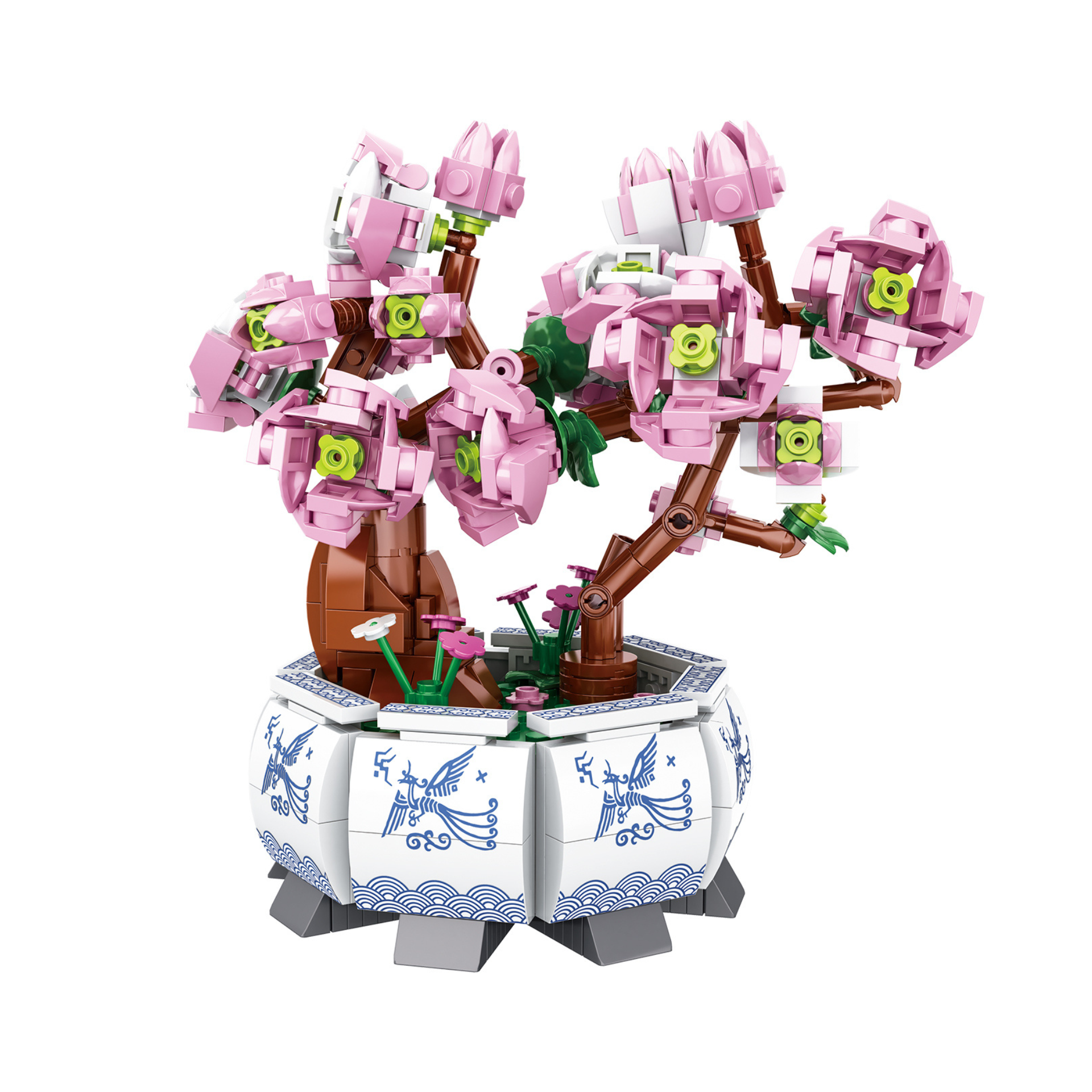 Peach Flower Brick Art Desk Decor