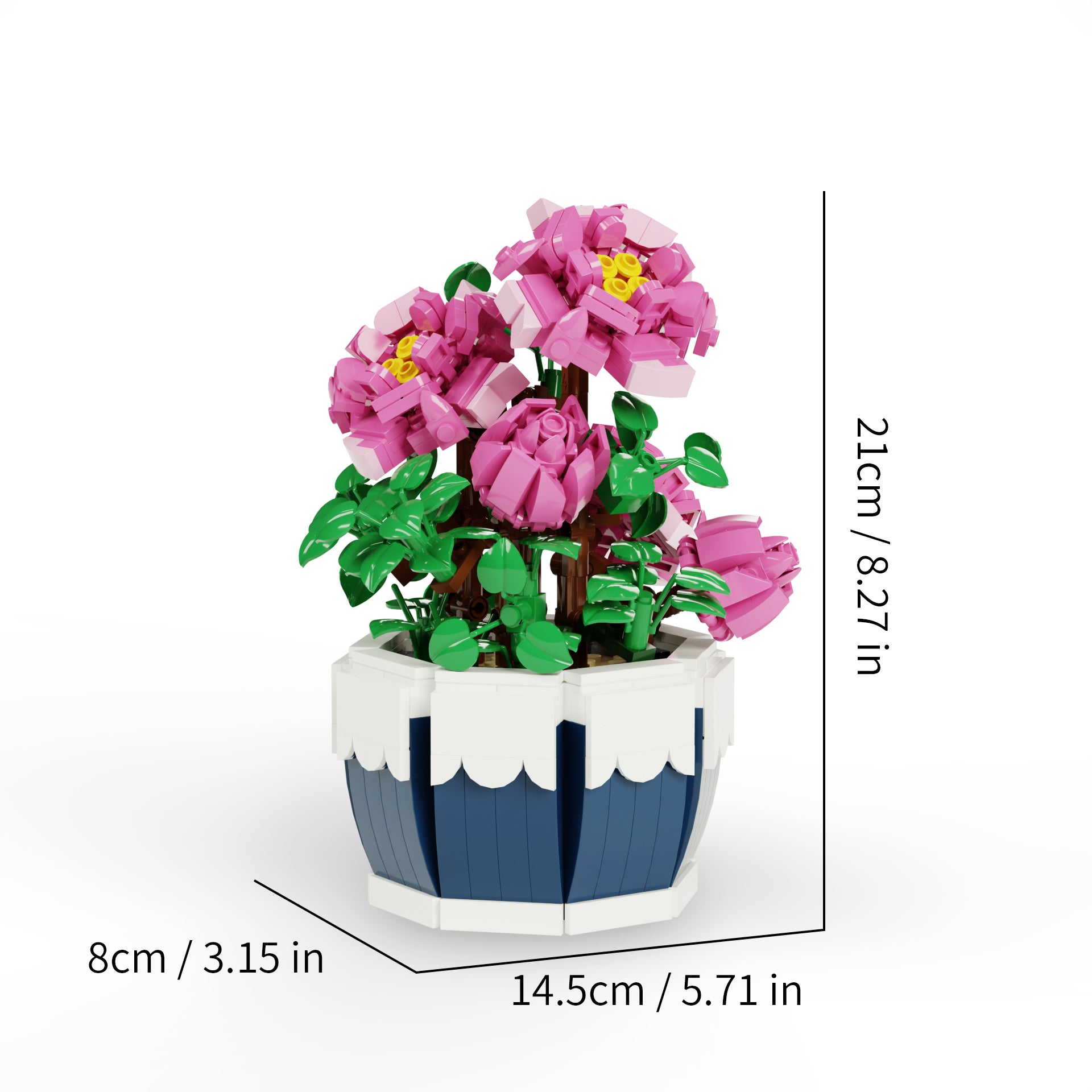 Peony Brick Art Desk Decor