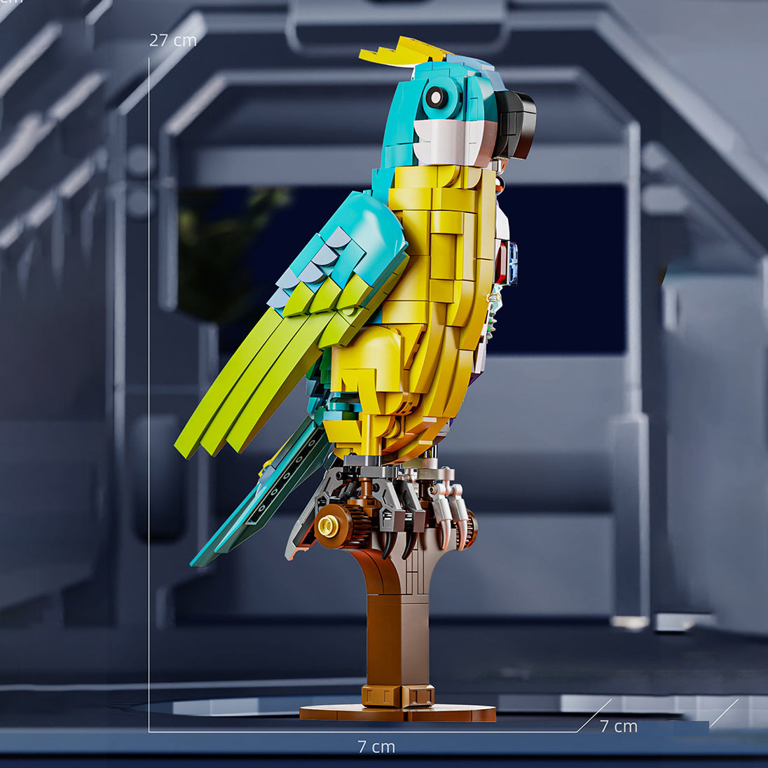 Mechanical Parrot Assembly Kit 688 PCS – Light-Up Movable Model