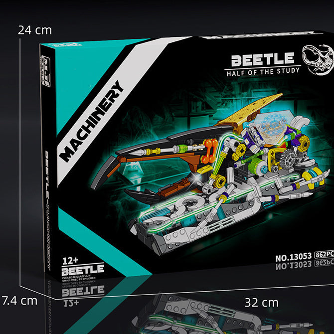 Steampunk Beetle Blocks – 862pcs Movable Joints & Light-Up Feature