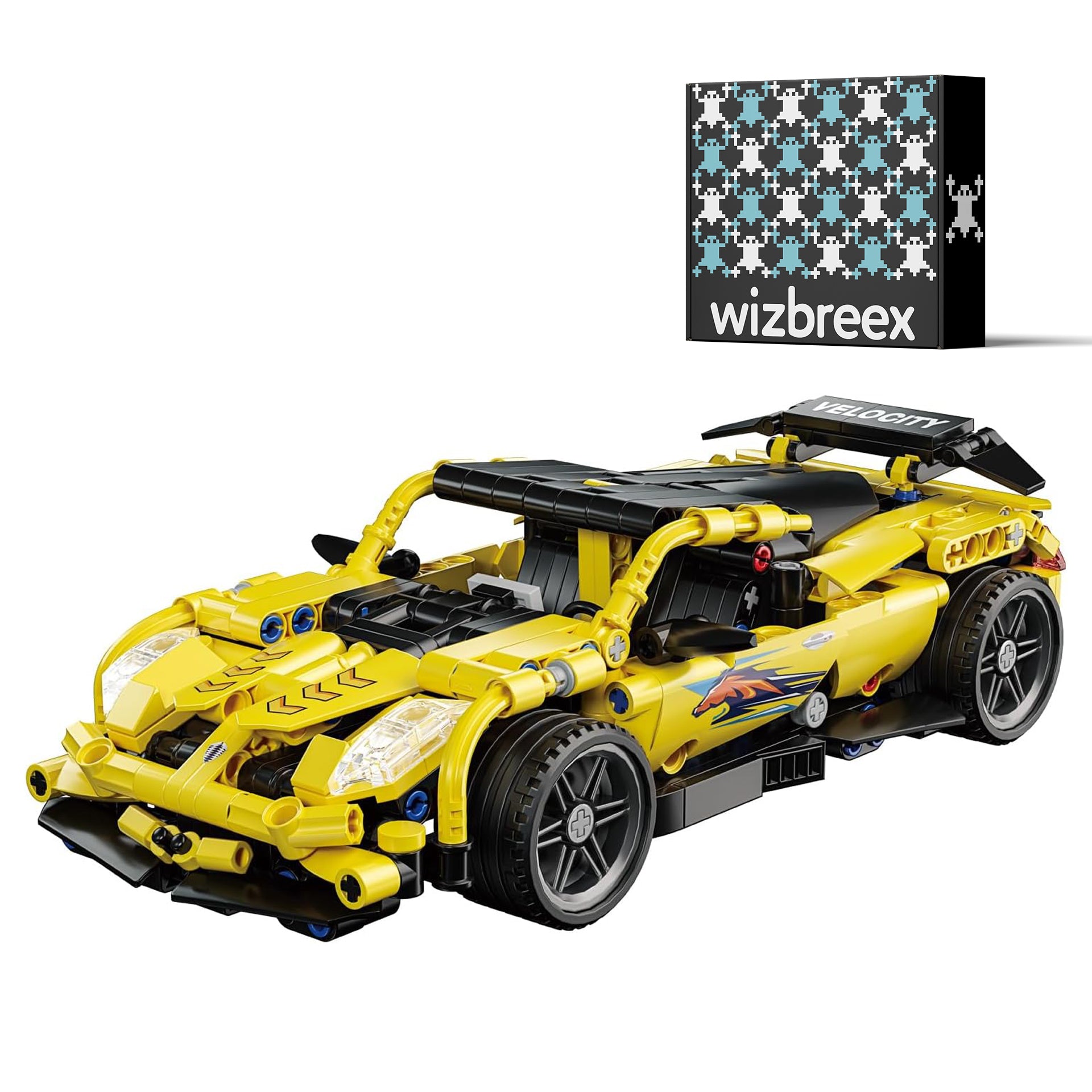 INTERACTIVE SPORTS CAR BUILDING SET - BLAZESTORM TURBO RACER, 509+ PIECES, AGES 6+