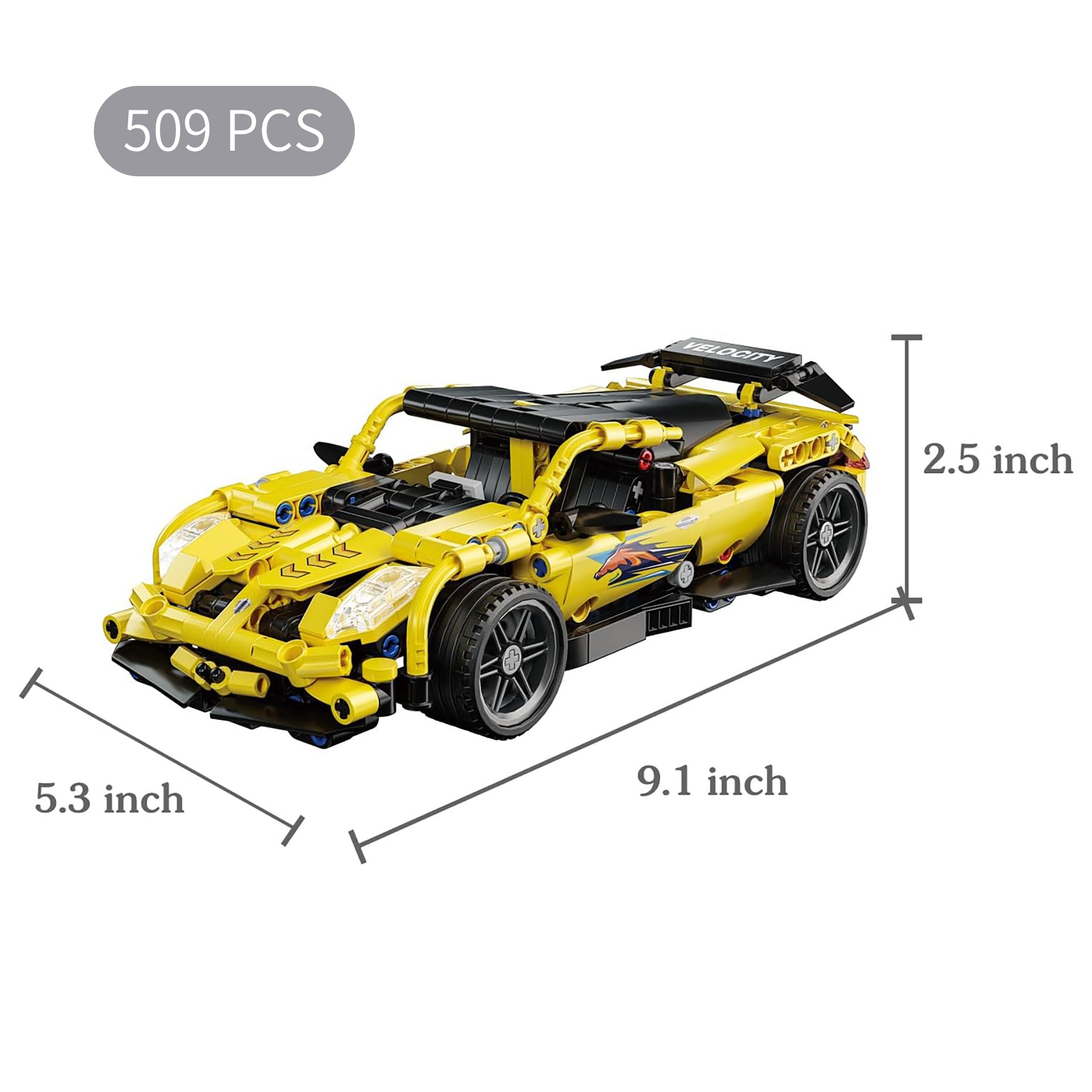 INTERACTIVE SPORTS CAR BUILDING SET - BLAZESTORM TURBO RACER, 509+ PIECES, AGES 6+