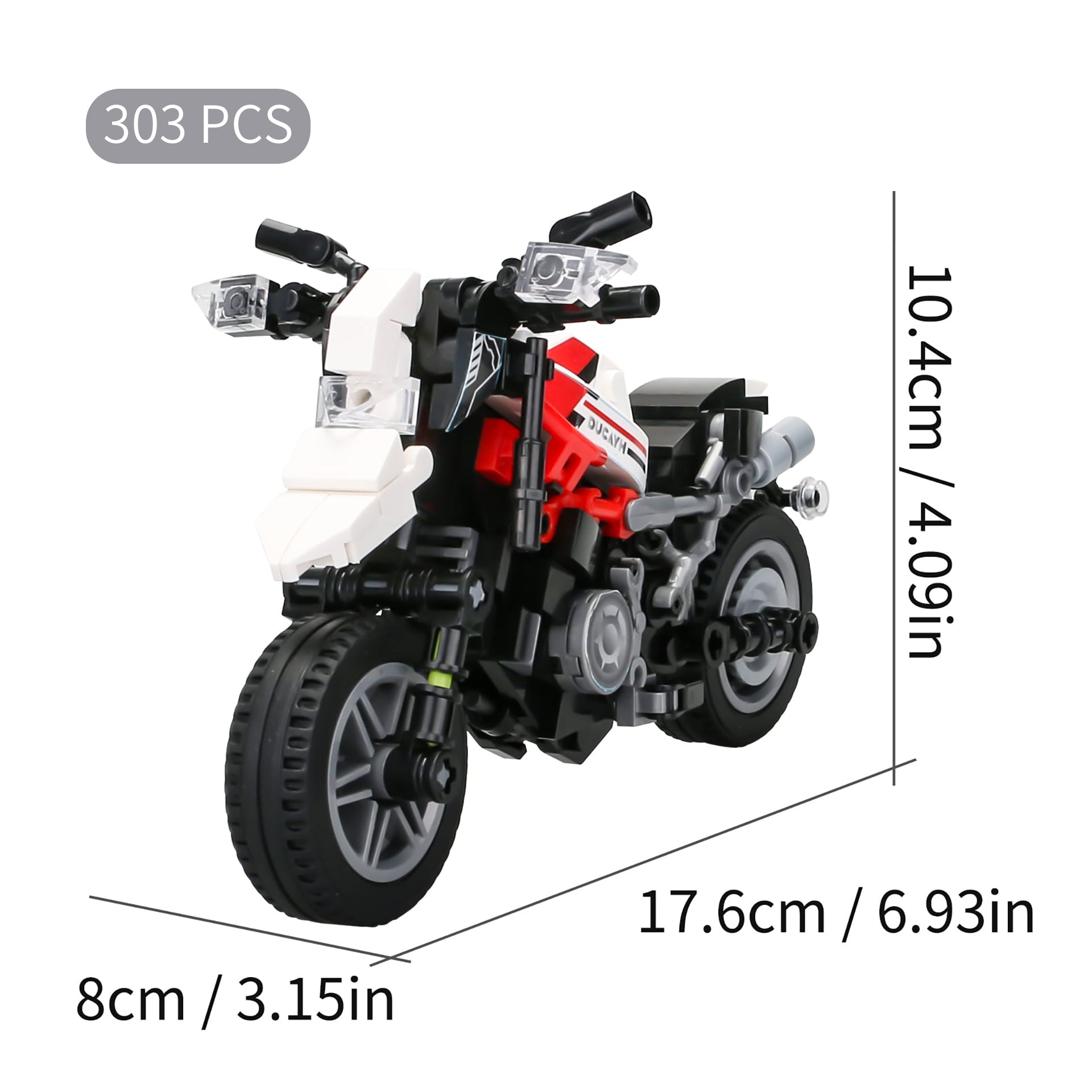 VELOCITY V2: STREET LEGEND, MOTORCYCLE BUILDING BLOCK TOY SET, BOYS' MOTORCYCLE BUILDING BLOCKS, 303+ PIECES, AGES 6+