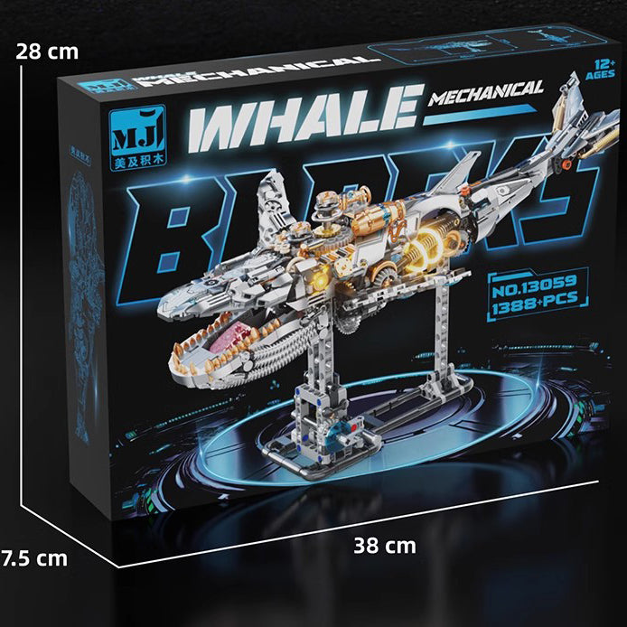 Mechanical Whale Building Kit 1388+ Pcs – Advanced STEM Model