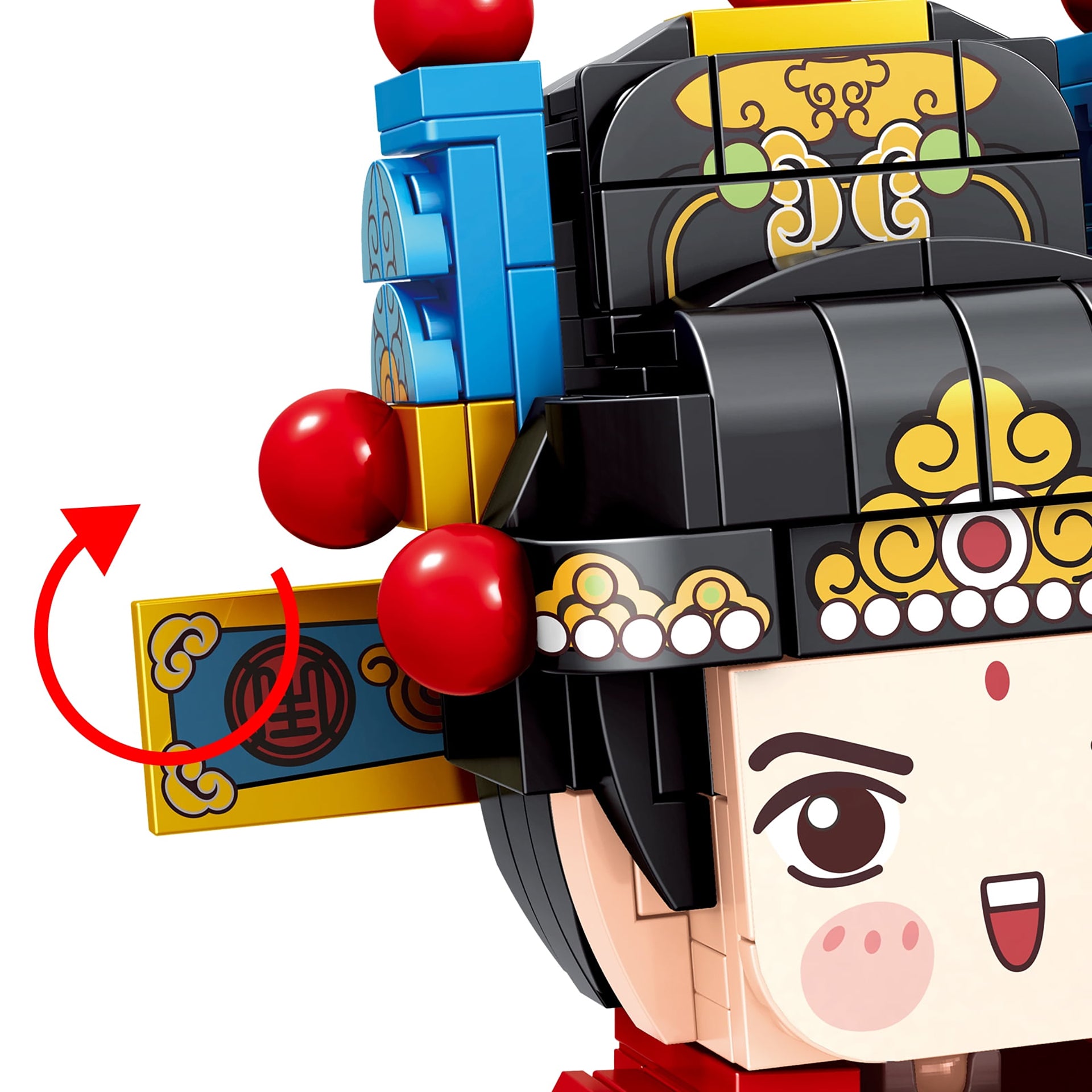 LUCKY LOVE PRINCE: BRICKBUDDY WEDDING EDITION, TRADITIONAL CHINESE OPERA CHARACTER BUILDING BLOCKS, CHINESE OPERA STYLE JIGSAW PUZZLE, CHINESE STYLE, 220+ PIECES, AGES 6+