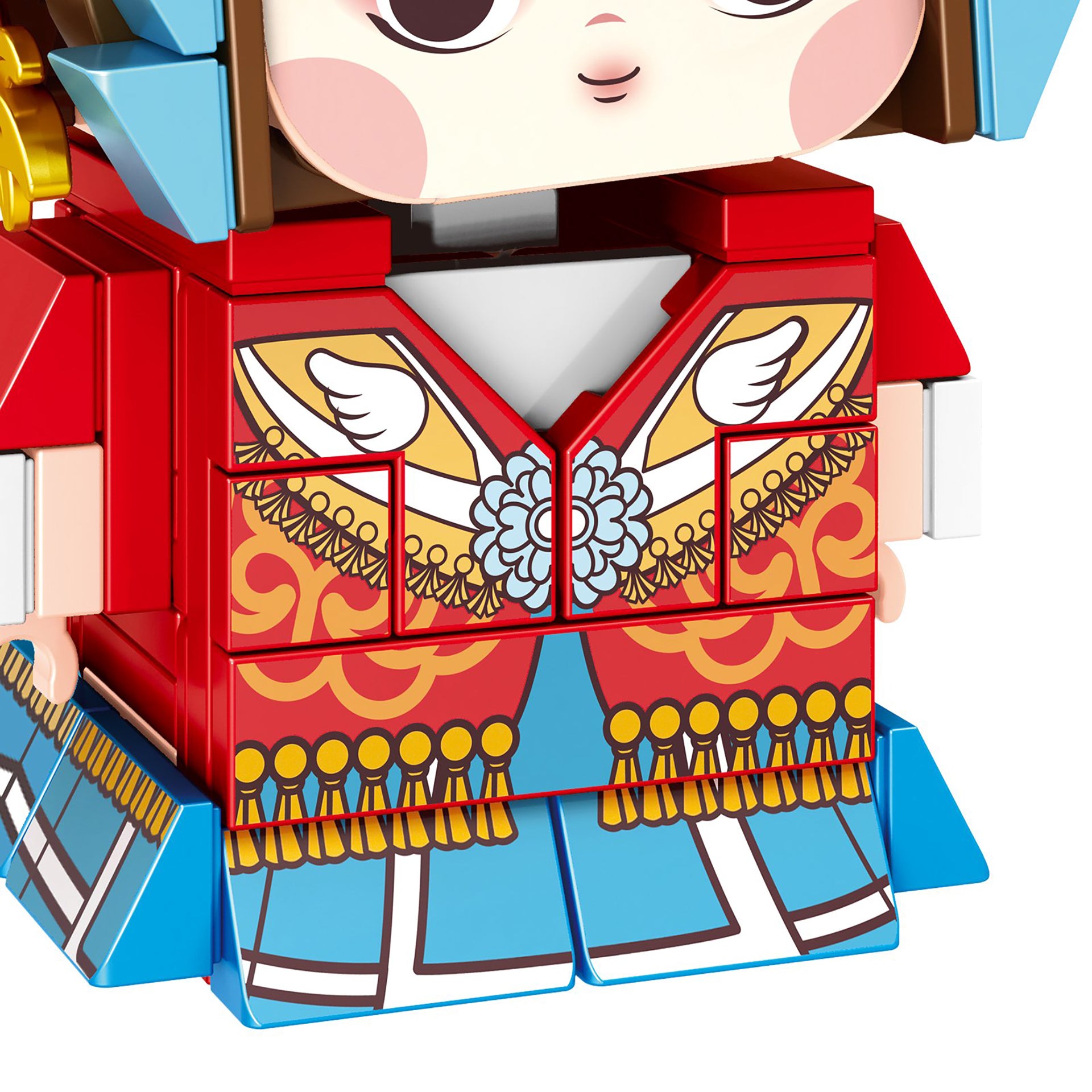 LUCKY LOVE PRINCESS: BRICKBUDDY WEDDING EDITION CHINESE OPERA CHARACTER BRICK MODEL SET, 215+ PIECES, AGES