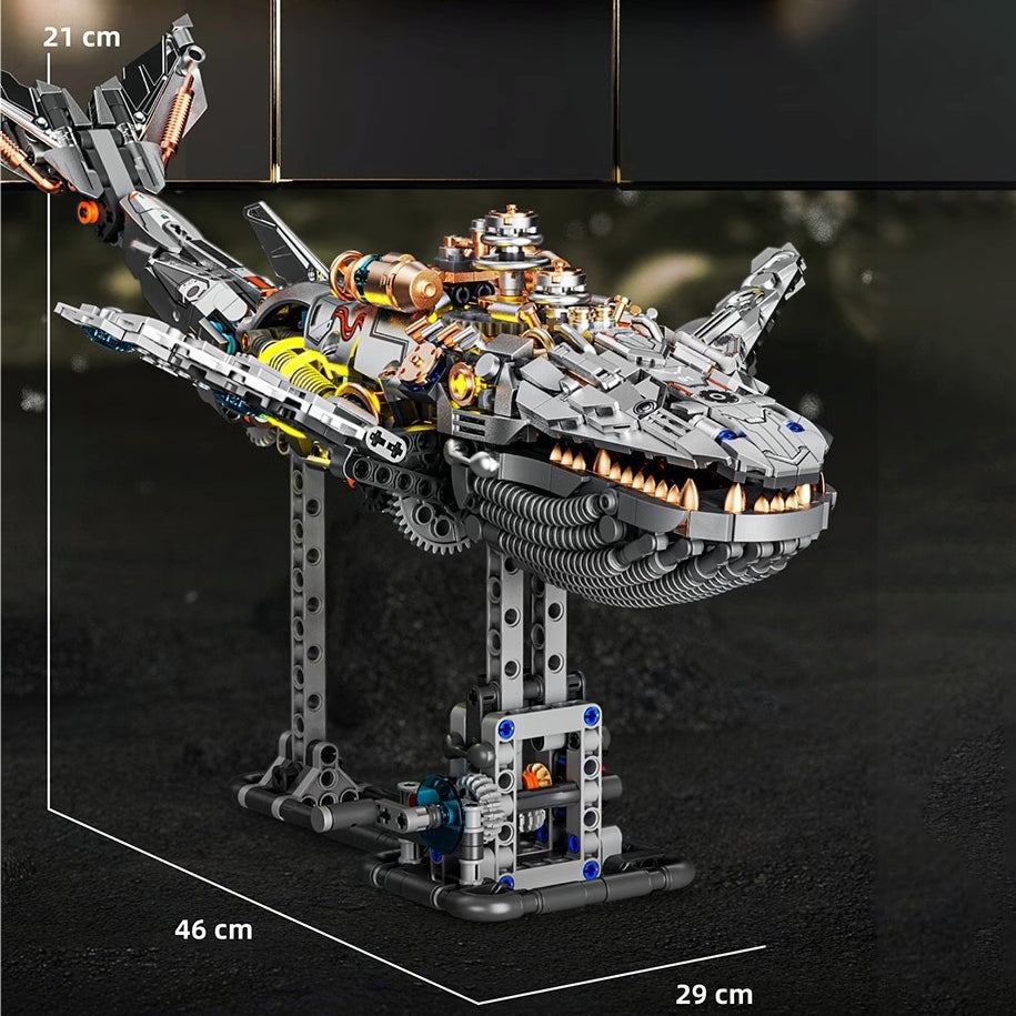 Mechanical Whale Building Kit 1388+ Pcs – Advanced STEM Model