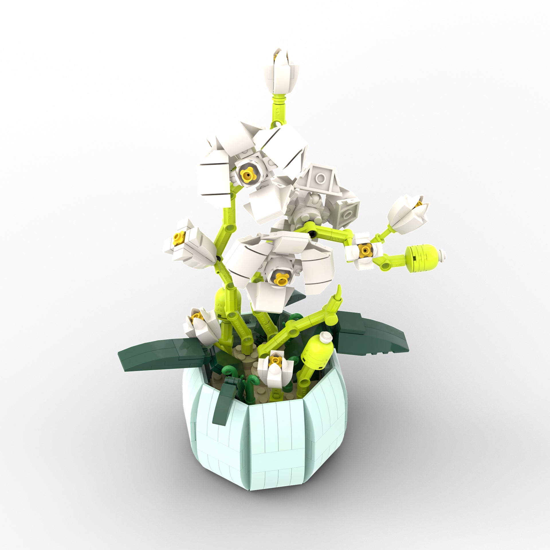 ORCHID BONSAI BOUQUET ASSEMBLY KIT, BONSAI TREE CREATIVE PROJECT, BLOOMING ELEGANCE DESK DECOR, 464+ PIECES, AGES 6+