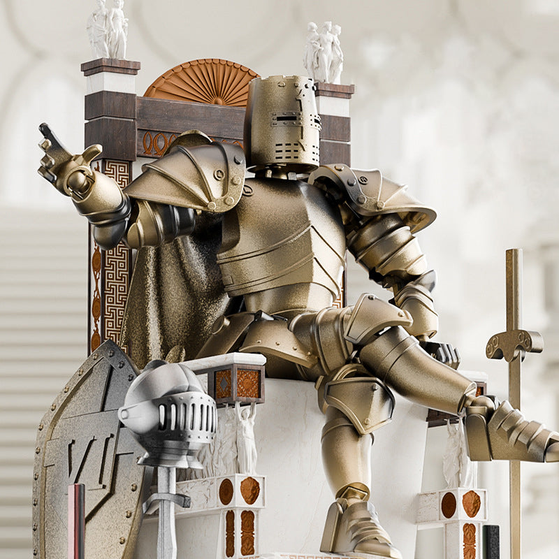 Medieval puppet warrior, knight armor action figure, multi-jointed movable robot model T13