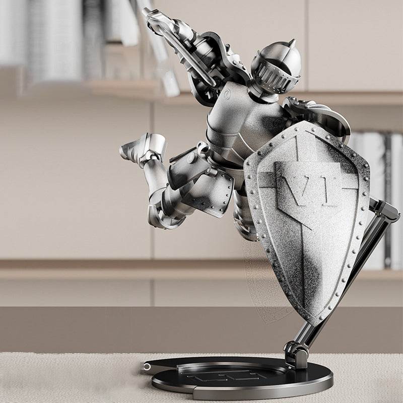 Medieval puppet warrior, knight armor action figure, multi-jointed movable robot model T13