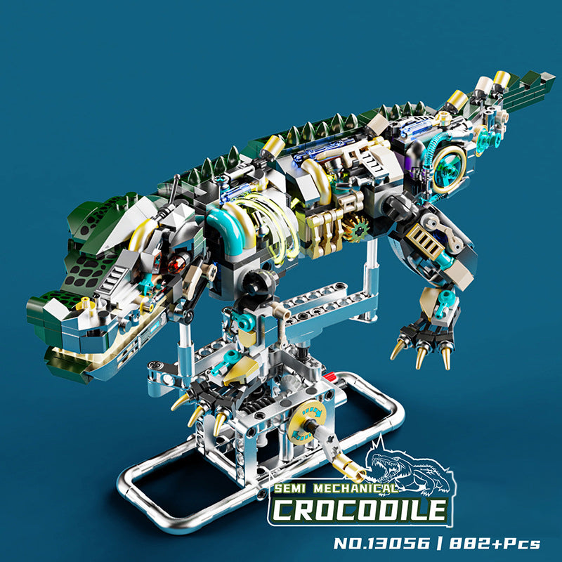 Robotic Crocodile Building Kit | STEM Toys with Lights & Gears