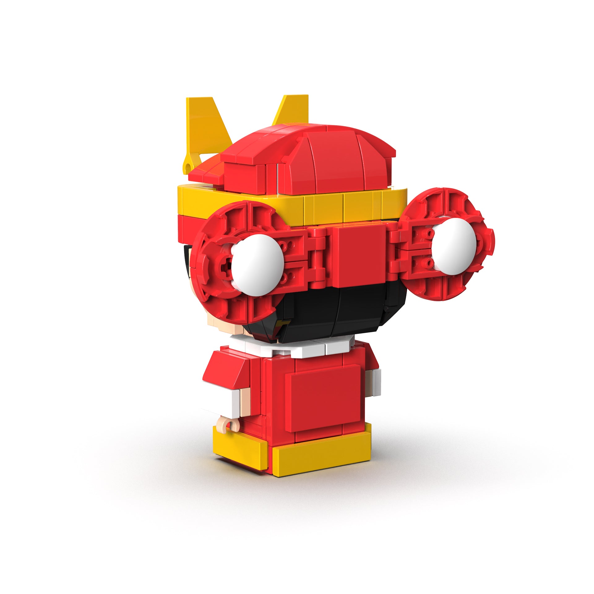 FORTUNE SPARK: THE CUTIE CAISHEN BLOCK FIGURE, TRADITIONAL CHINESE OPERA CHARACTER, HOME DECOR, 204+ PIECES, AGES 6+