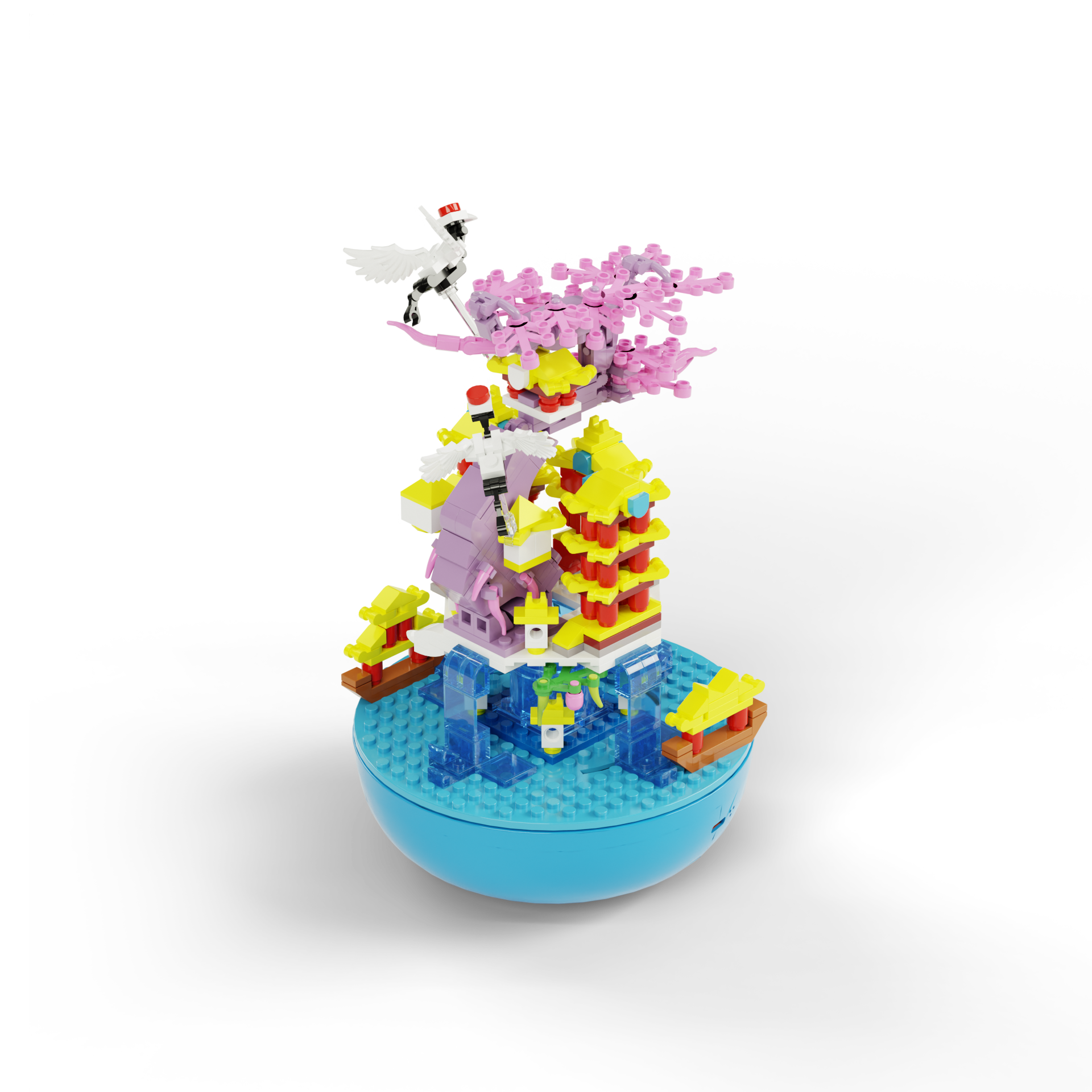 Dreamy Pagoda Blossom Building Block Set