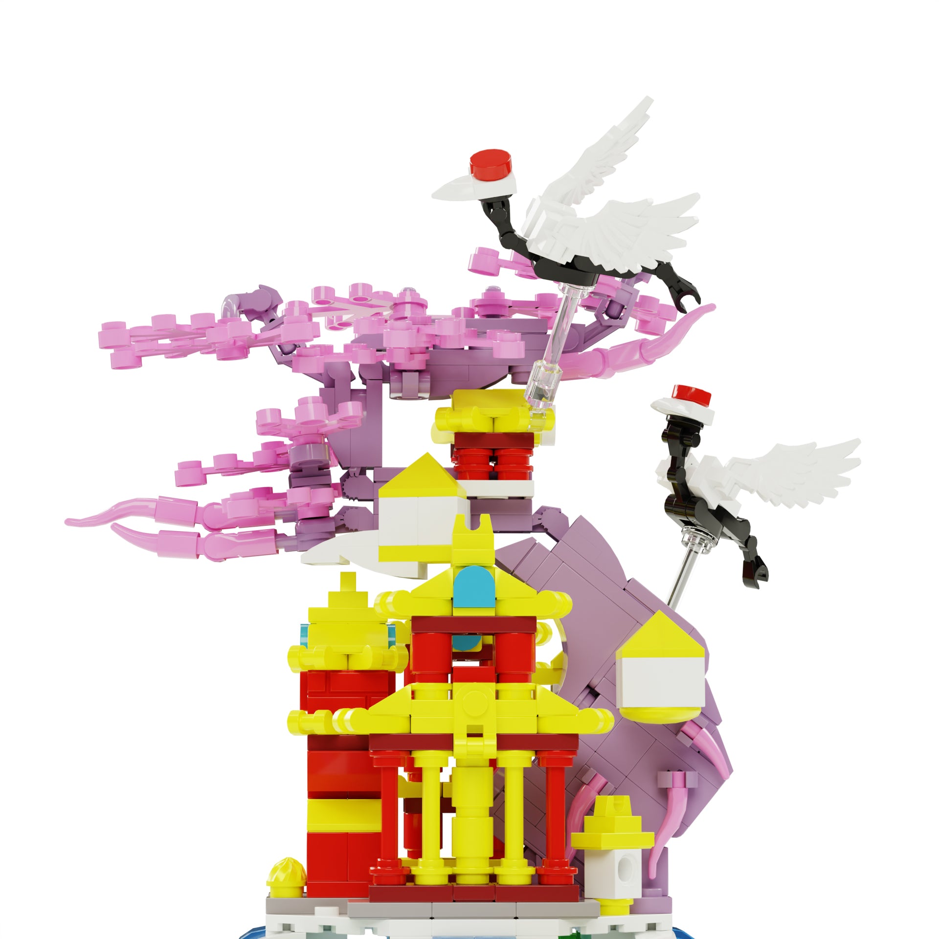 Dreamy Pagoda Blossom Building Block Set