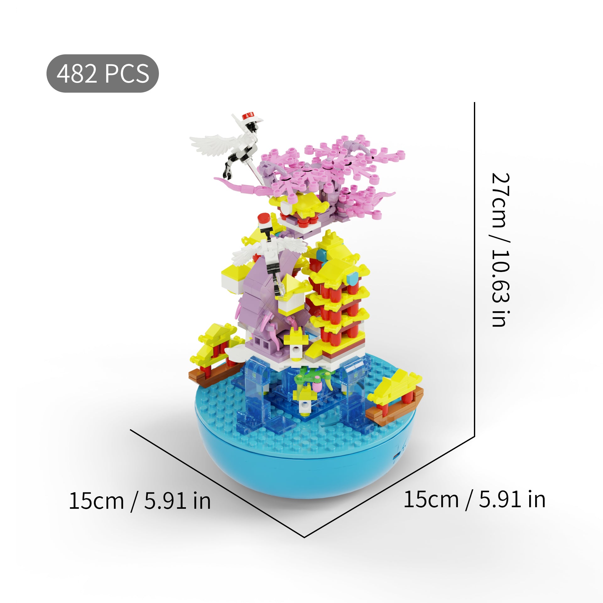 Dreamy Pagoda Blossom Building Block Set