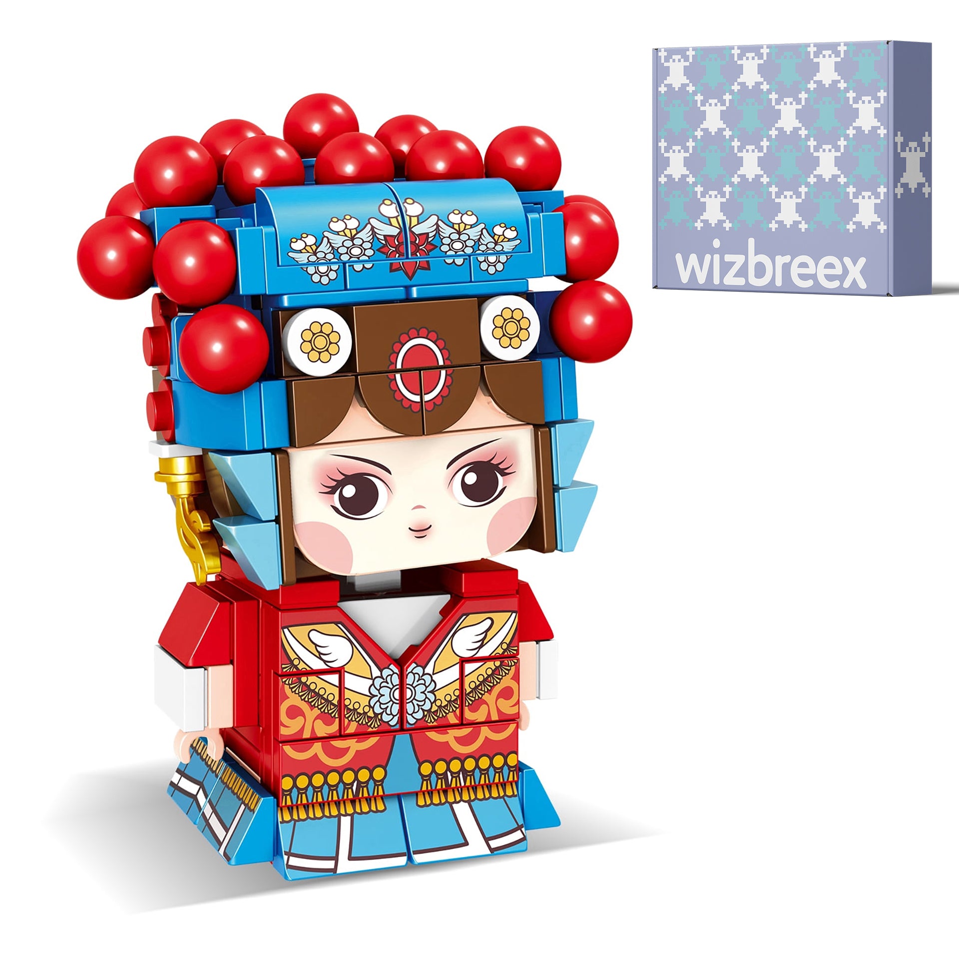LUCKY LOVE PRINCESS: BRICKBUDDY WEDDING EDITION CHINESE OPERA CHARACTER BRICK MODEL SET, 215+ PIECES, AGES