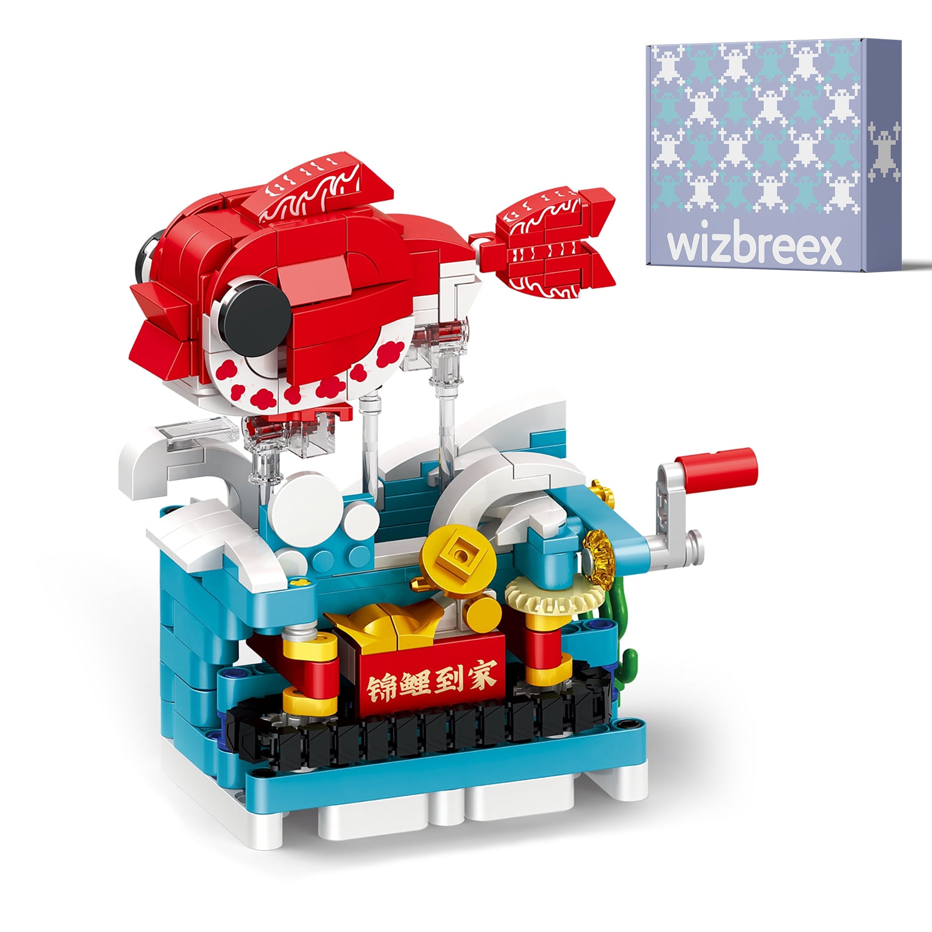 KOI KINETIC: DANCE OF FORTUNE, KOI FISH BUILDING BLOCK SET, KOI CARP BRINGS FORTUNE, 464+ PIECES, AGES 6+