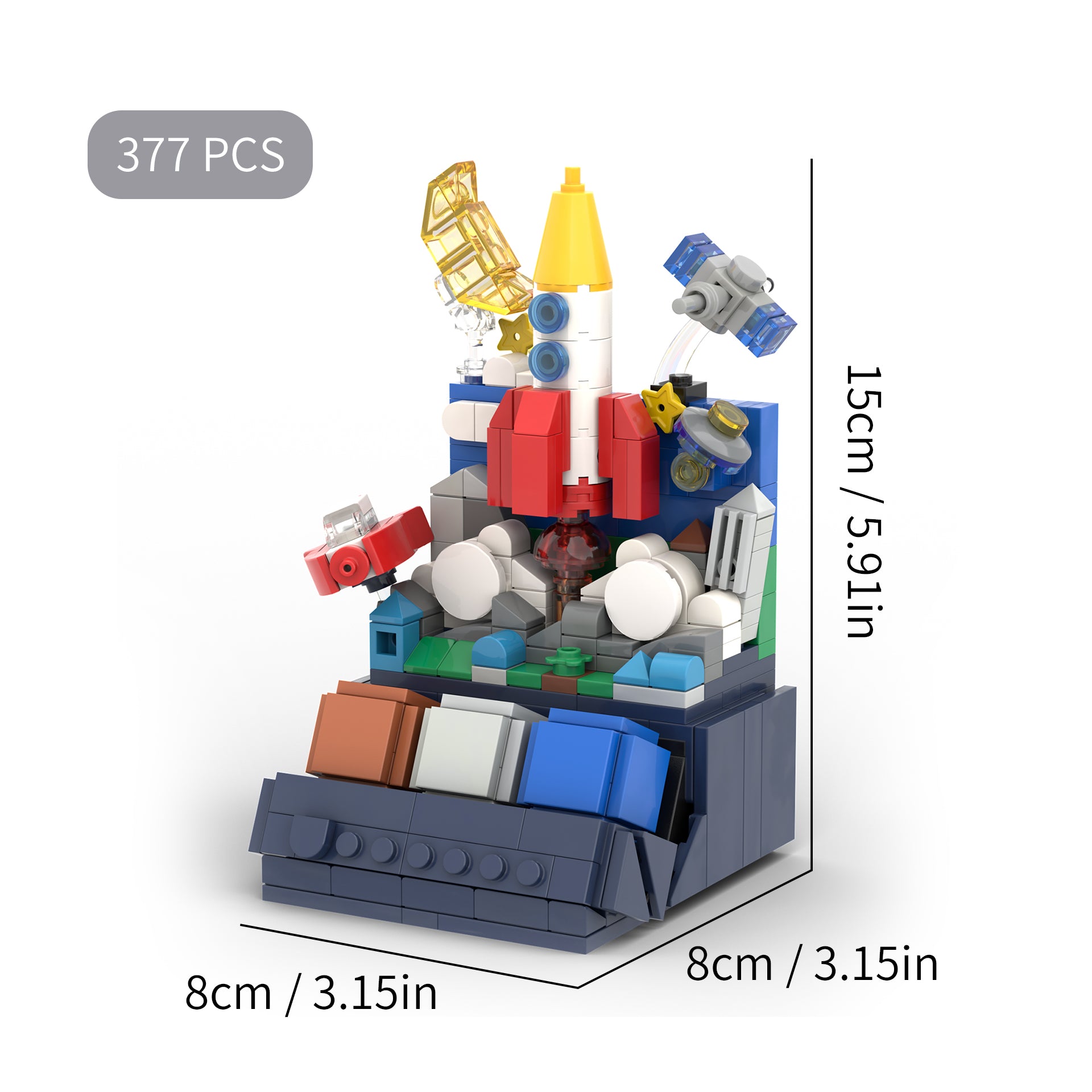 DREAMS TAKE OFF BRICK CALENDAR, ROCKET BLAST-OFF SET, 377+ PIECES, AGES 6+