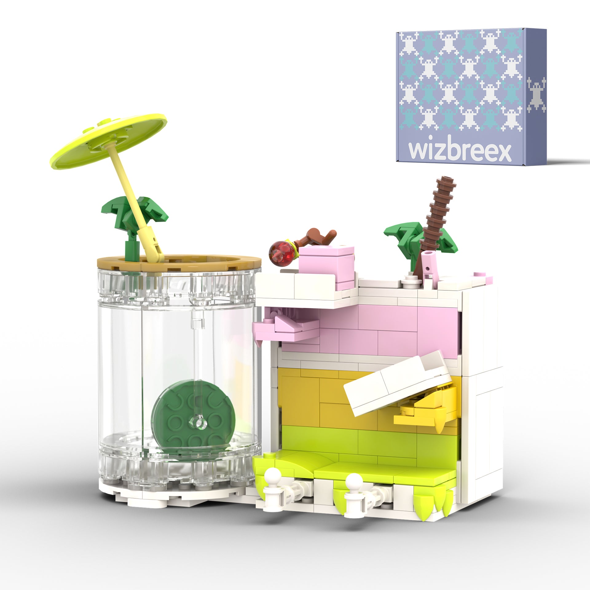 TROPICAL VIBES DESK ORGANIZER, BLOCK CALENDAR, 420+ PIECES, AGES 6+