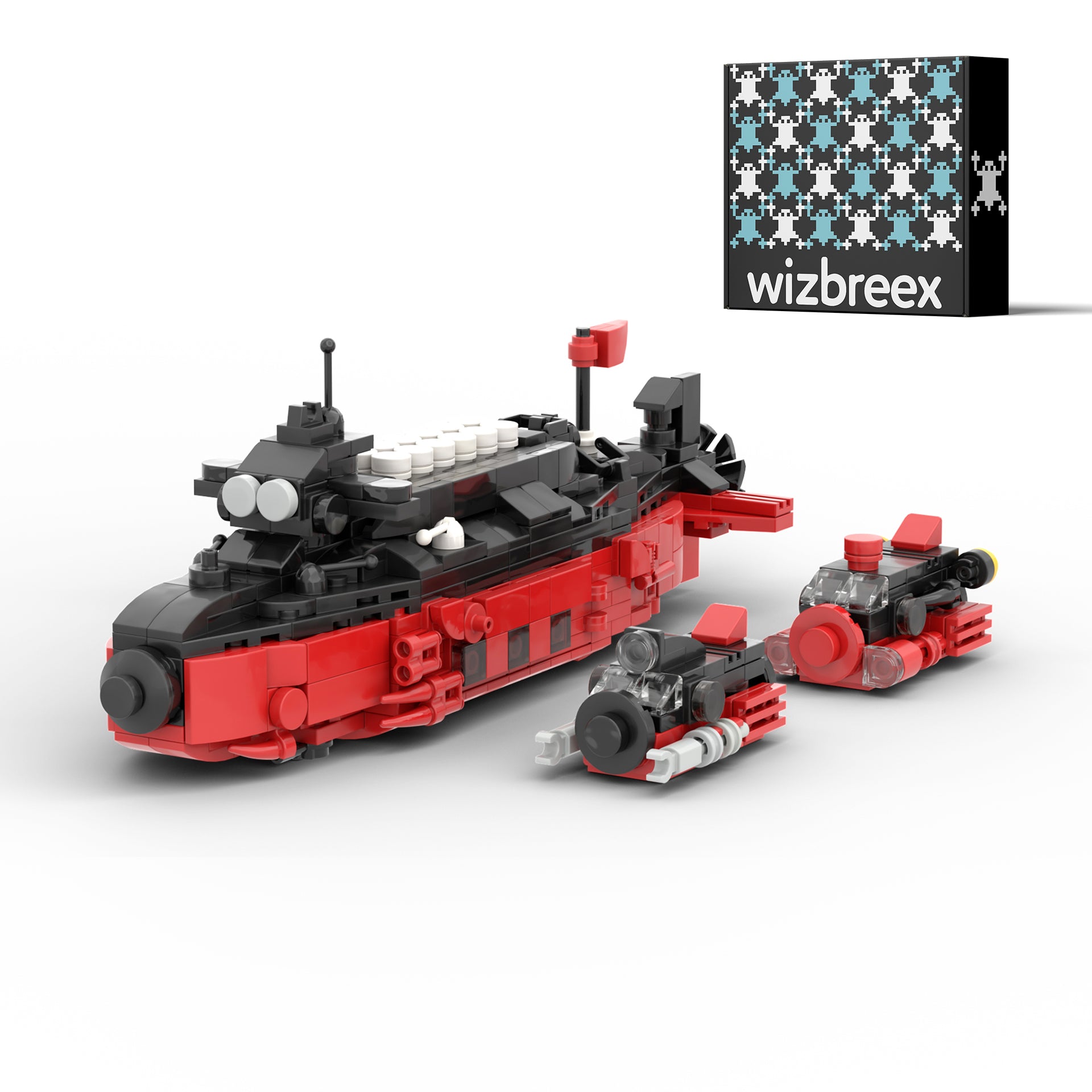 NUCLEAR SUBMARINE BUILDING BLOCK SET, MILITARY BATTLESHIP TOY BATTLESHIP SHIP KIT, RED PHANTOM SUBMARINE, BUILDING BLOCK CALENDAR, 789+ PIECES, AGES 6+