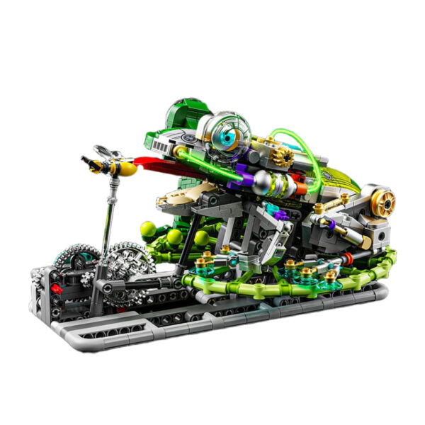 Mechanical Frog Building Block Kit | STEM Toy with Lights & Gears