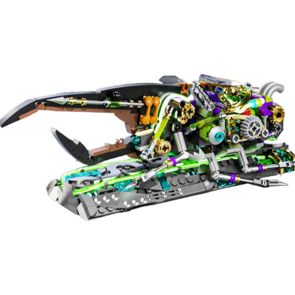 Steampunk Beetle Blocks – 862pcs Movable Joints & Light-Up Feature
