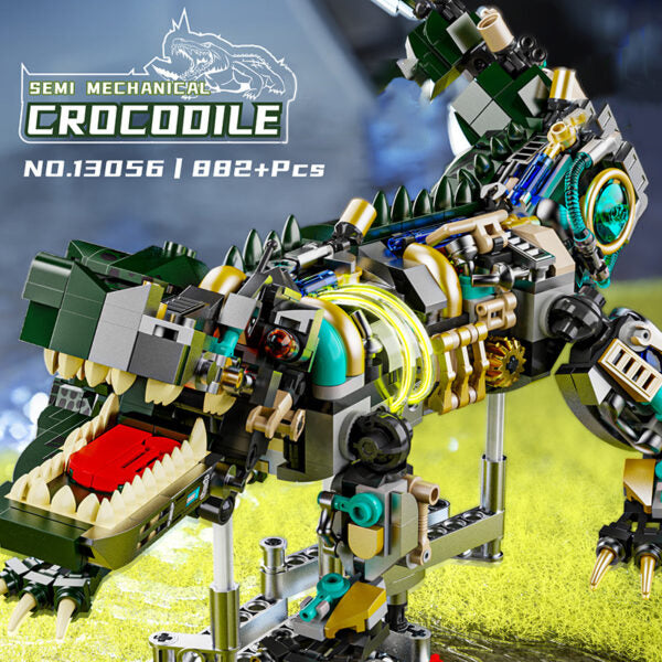 Robotic Crocodile Building Kit | STEM Toys with Lights & Gears