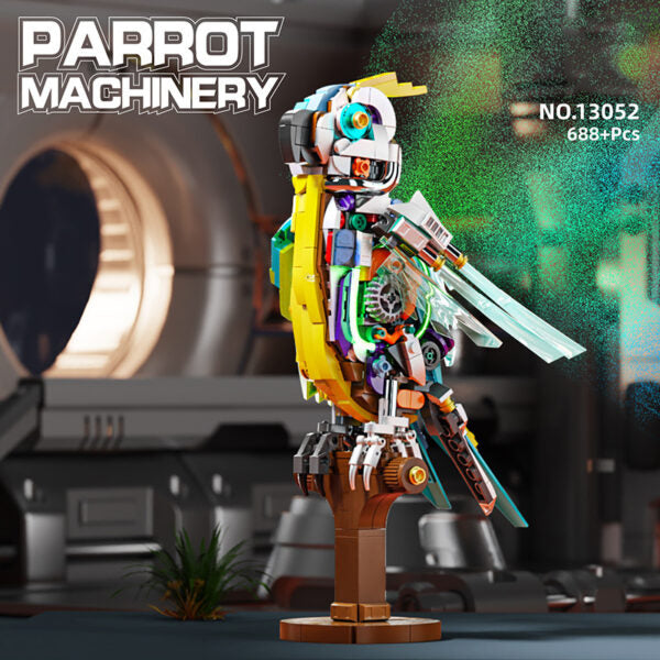 Mechanical Parrot Assembly Kit 688 PCS – Light-Up Movable Model