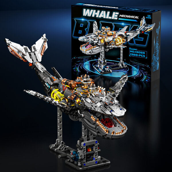 Mechanical Whale Building Kit 1388+ Pcs – Advanced STEM Model